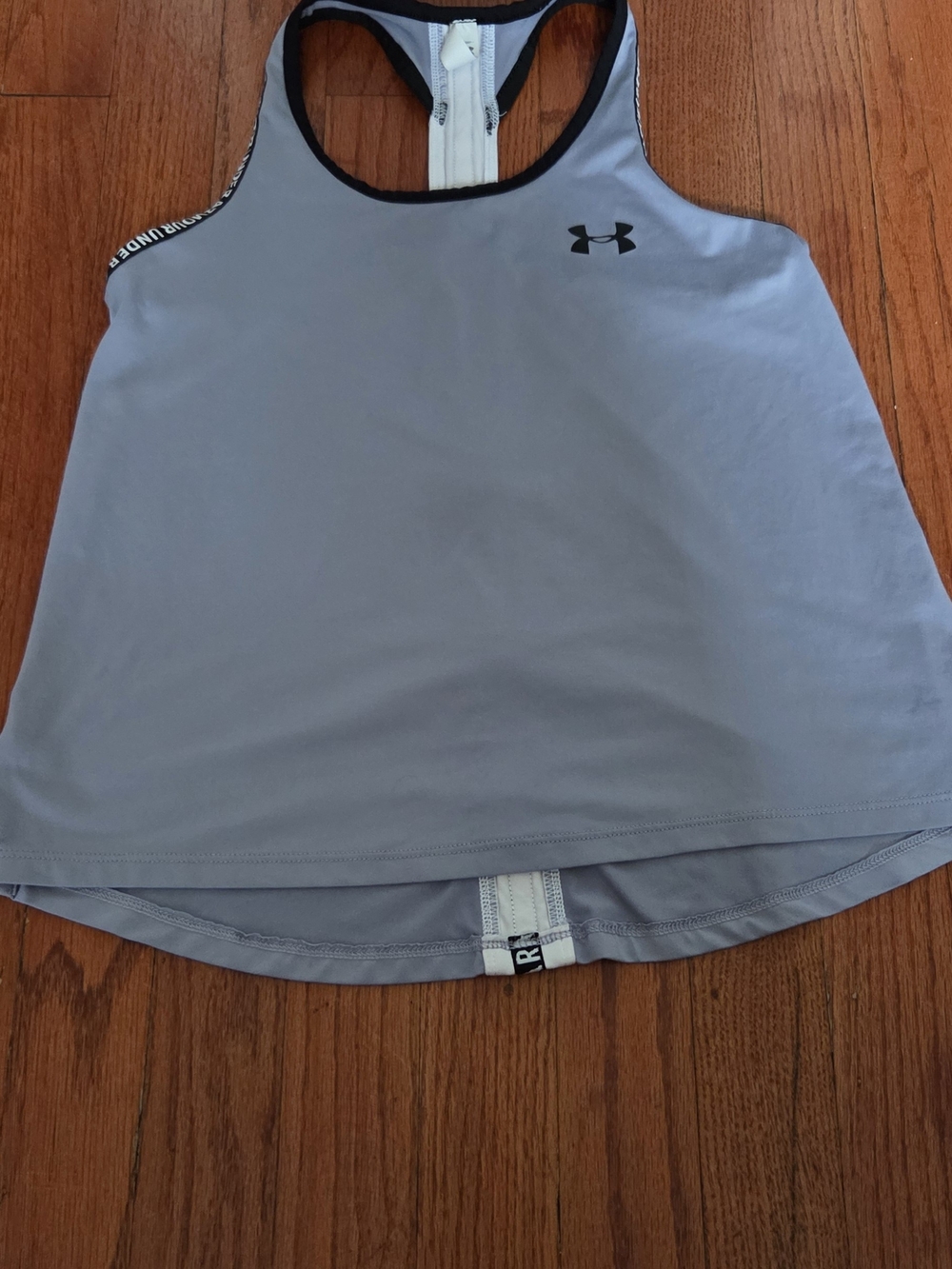 Under Armour HeatGear Girls Youth Medium (YMD/M) Grey Racerback Tank Top